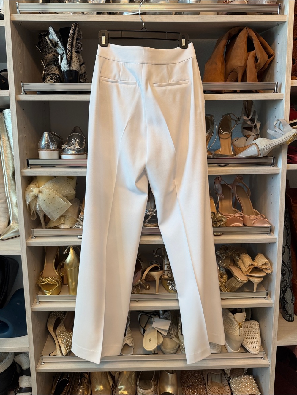 Alice + Olivia White Wide-Leg Trousers - Picture 2 of 3